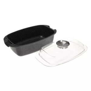 Kinghoff KH1608 5,5L Bräter mit Glasdeckel - Backgeschirr