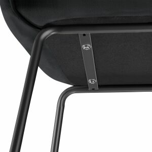 Krzesło do jadalni Jeane, wygląd aksamitu, rama na płozach 134636429 - Meble