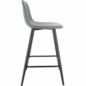 Krzesło barowe Willow z oparciem, tapicerowane 135365362 - Meble