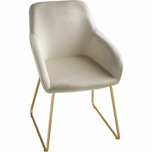 Krzesło do jadalni Jeane, wygląd aksamitu, rama na płozach 134636135 - Meble