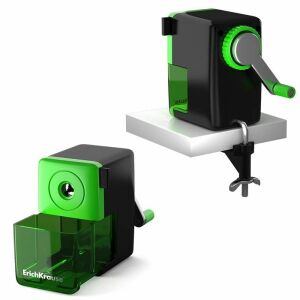 Erich Krause fekete-zöld asztali ceruzahegyező asztali rögzítővel - Erich Krause