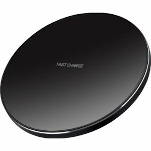 Incarcator Wireless Flippy, Fast Charge, 15W, Ultra Slim, compatibil cu iPhone, cablu inclus, Rotund, Negru 129309465 - Încărcătoare wireless