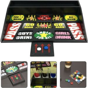 Flippy ivójáték kollázs poharakkal és játékdarabokkal - Felnőtt társasjáték