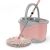 Flippy Schleudermopp und Eimer Set, rosa und grau