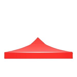 Czerwony baldachim do altany, widok z góry - Plandeka na altanę ogrodową