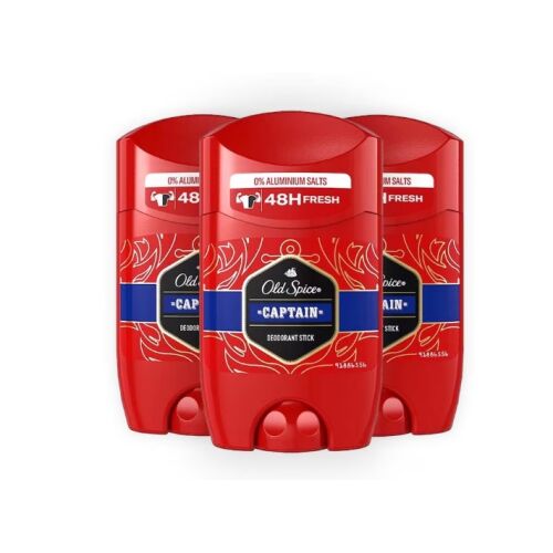 Old Spice Captain Deodorant Stick 3er-Pack, 50ml, bietet 48 Stunden Frische und Schutz vor Geruch