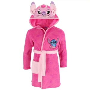 DISNEY Lilo & Stitch rózsaszín köntös gyerekeknek 3-4 éves korig, puha coral fleece - Gyerek köntös
