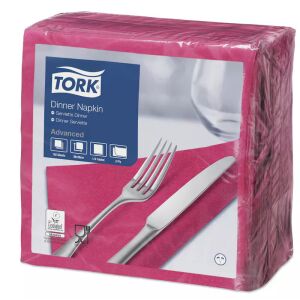 Tork szalvéta Dinner Advanced 39X39, RÓZSASZÍN, 150 lap/csg, 12csg/karton 129375576 - Tork