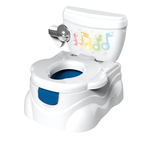 Pepita interaktivni glazbeni dječji WC s uklonjivim unutarnjim spremnikom #bijelo-plavi
