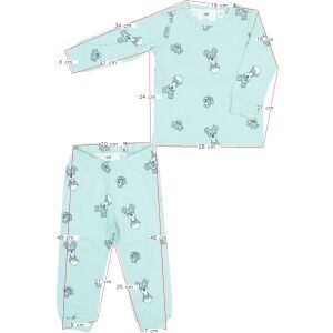 Set de pijama Disney Lady și Vagabondul pentru băieți, Mărime 80, Verde, cu imprimeu cu câini - Disney Pijamale pentru copii, cămăși de noapte
