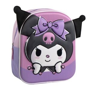 Раница Hello Kitty Kuromi 3D, лилава и розова, преден изглед - Hello Kitty Раница, чанта Ovis