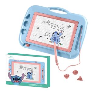 Tablă de desen magnetică Disney Lilo & Stitch, albastră și roz, cu un stilou și 3 magneți - Table de scris si desenat