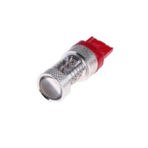 Červená LED autožiarovka T20 W21W Canbus 80W, CREE, 12V-24V, bez polarity, jednopólová - Auto žiarovky