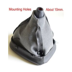 Páka radenia Mercedes-Benz C-trieda W203 6-stupňová manuálna, čierna koža, sivý semiš, s montážnymi otvormi - Automobilové prevodovky