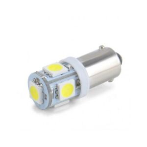 5 SMD LED autožiarovka, BAX9S, biele svetlo - Auto žiarovky