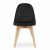 Mercaton Bora fekete bársony étkezőszék