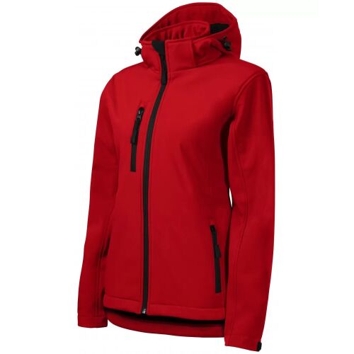 Altisport női piros softshell kabát kapucnival - Női kabát
