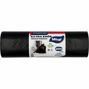 Standard szemeteszsák extra erős 200 literes fekete 10db/csg 95x120cm 30 micron