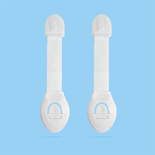 Öntapadó biztonsági gyerekzár ajtóra (2 db) - 21 cm - Fehér