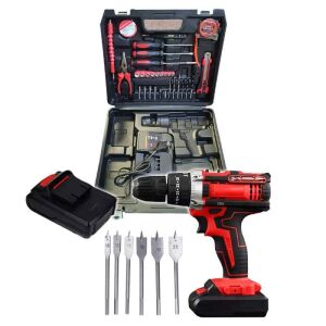 SIKS Akkus Fúrókészlet 40 Tartozékkal, 2 Akkumulátorral és Hordtáskával - SIKS