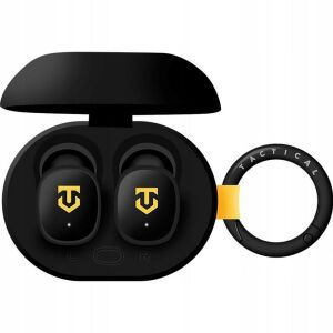 Tactical StrikePods Bug Headset - fekete vezeték nélküli stereo headset, töltőtokkal