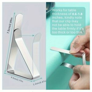 6db Rozsdamentes Acél Asztalterítő Csipesz