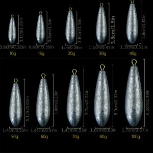 Professzionális Horgászólom Vízcseppek - 5db 129509888 - Etetőkosár & ólom
