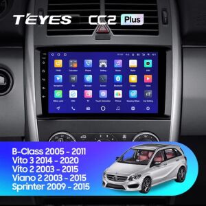 Radio auto Teyes CC2 Plus pentru Mercedes-Benz Viano 2 2003-2015, ecran QLED de 9,5 inci, Android 4G, Bluetooth 5.1, DSP - Navigații GPS și Unități principale