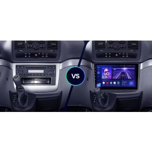 Radio auto Teyes CC3 2K pentru Mercedes-Benz Vito 2 2003-2015, comparație înainte și după instalare - Navigații GPS și Unități principale