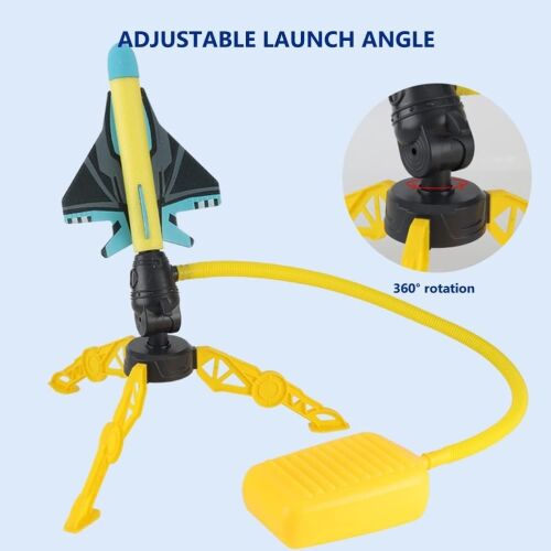 Jucarie pentru Copii, Flippy, Lansator de Rachete cu Piciorul, Un Lansator, 3 Rachete Fara Lumini, 3 Aircrafts, 42x36 cm, Multicolor