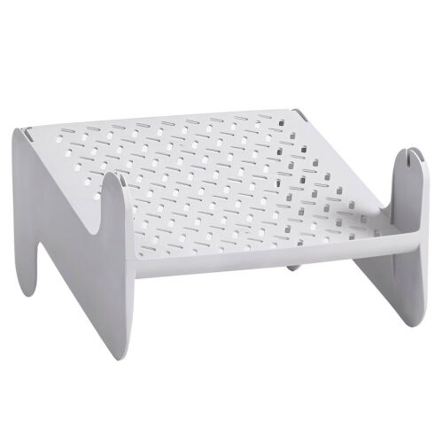 Бял двустепенен органайзер за обувки Flippy, спестяващ място