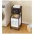 Flippy Dirty Clothes Storage Rack/Basket do łazienki, 2 poziomy, 2 kosze, rama ze stali nierdzewnej, 97 x 44 x 31 cm, czarny 129557991