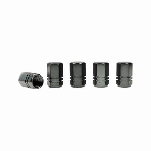 Hexagonal aluminium szelepsapka díszek, 5db - Gunmetal