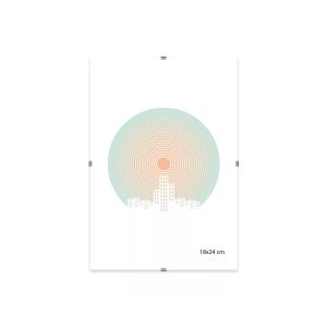 Képkeret, klipes, üveggel, 18x24 cm