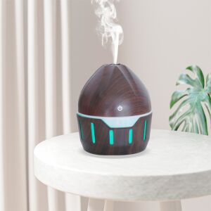 Aromaterápiás diffúzor SD-071 Macvi® párásítóval, 130 ml, LED fényekkel, barna színű