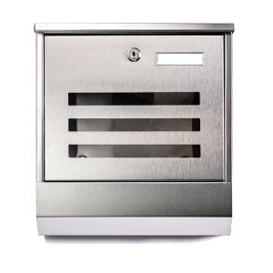 Pepita Edelstahl-Briefkasten mit Plexiglasfenster #silber 130490374