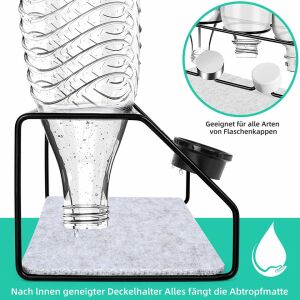 YAOMASI Flaschenhalter, Edelstahl, schwarz/grau, 12 x 16,5 x 31 cm 129565954 - Abtropfgestell