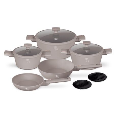 E-shop Berlinger HausBH-8110N Súprava riadu 10 kusov matná sivá