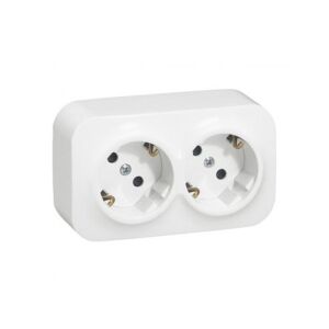 Doppelsteckdose mit Erdung, 16A, IP20, weiß, Legrand Forix 129568104 - Legrand Steckdosen & Stecker