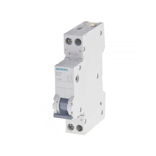 Istič P+N, 16A, vypínacia krivka C, vypínacia schopnosť 6kA, Siemens 129568116