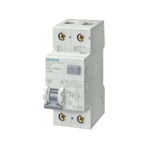 Automatische Sicherung mit Differentialschutz 25A P+N, AC-Typ, 30mA, 4,5kA, Siemens 129568129