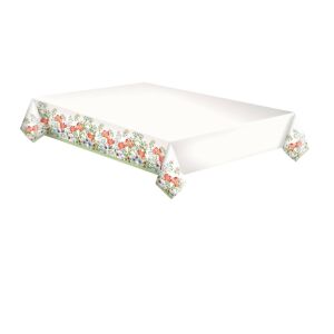 Față de masă din hârtie Virág Meadow 120x180 cm cu design floral, vedere unghiulară - Fețe de masă