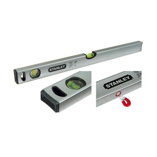 STANLEY Classic 60cm mágneses vízszint, 2 db fiolával, +/- 0,5mm/1m pontosságú - Stanley