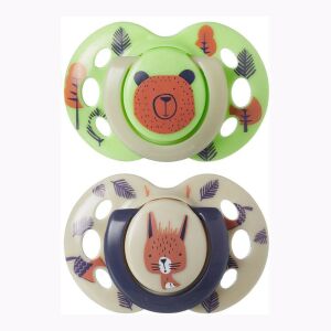 Tommee Tippee Fun Friends 6-18 hónapos cumi 2 darabos szett, medve és róka mintával - Tommee Tippee