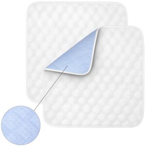 Aleza Scaun Reutilizabila, FizioTab®, Absorbantă si Lavabilă, pentru Adulti si Copii, Pacienti cu Incontinență, cu Suprafata speciala Anti-alunecare, 50 x 50 cm, Albastru/Alb, 2 bucati 132926112 - Îngrijire la domiciliu