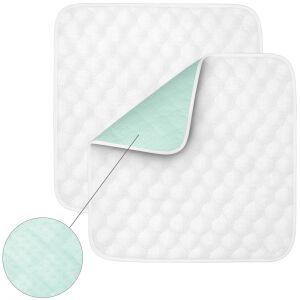 Újrafelhasználható székletvédő, FizioTab®, nedvszívó és mosható, felnőtteknek és gyermekeknek, inkontinencia esetén, speciális csúszásgátló felülettel, 50 x 50 cm, zöld/fehér, 2 darab 132953871 - Betegalátét