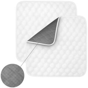 Újrafelhasználható székletvédő, FizioTab®, nedvszívó és mosható, felnőtteknek és gyermekeknek, inkontinencia esetén, speciális csúszásgátló felülettel, 50 x 5,0 cm, szürke/fehér, 2 darab 132928504 - Betegalátét