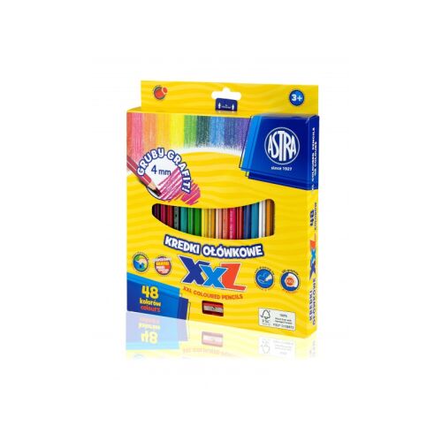 ASTRA hatszögletű színezőceruzák XXL tintával 48db + ceruzahegyező, 312120006 129572651