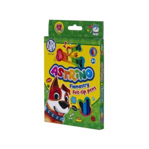 ASTRINO Flamastry Filzstifte, 12 Farben, ab 3 Jahren, 12er Pack - Astrino