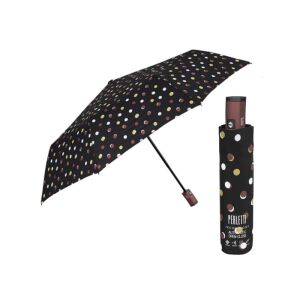 Női mini esernyő Perletti Technology pöttyös mintával / fekete, 21780 129573401 - Esernyő